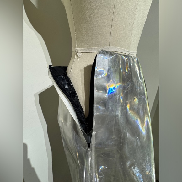 3500$ MAISON MARGIELA SKIRT SILVER MIDI SIZE SMALL - Picture 2 of 16